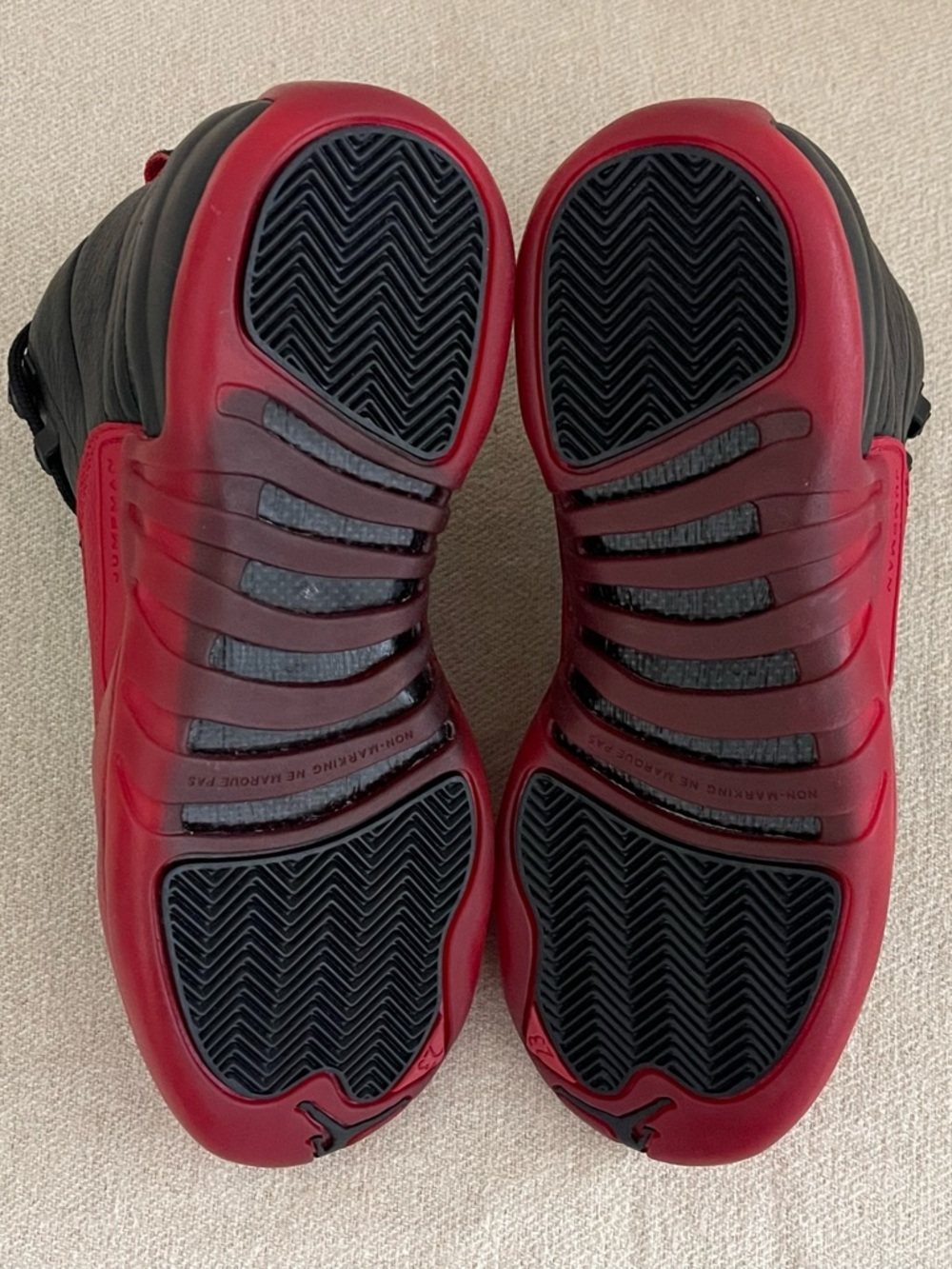 Size 6Y / 7.5w - Nike Air Jordan 12 Retro GS Flu Game 2025 Black Red 153265-002 - Picture 8 of 9